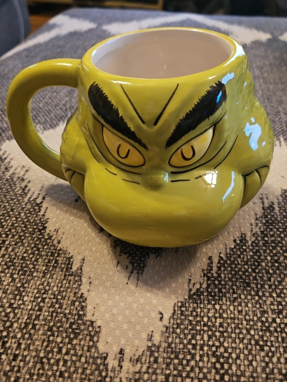 Dr. Seuss Grinch Yellow-Green Character Ceramic Mug